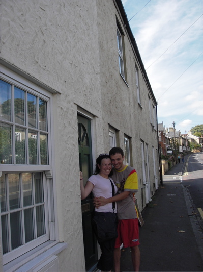 Me and Ira outside our new house