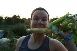 A crazy corn fiend!